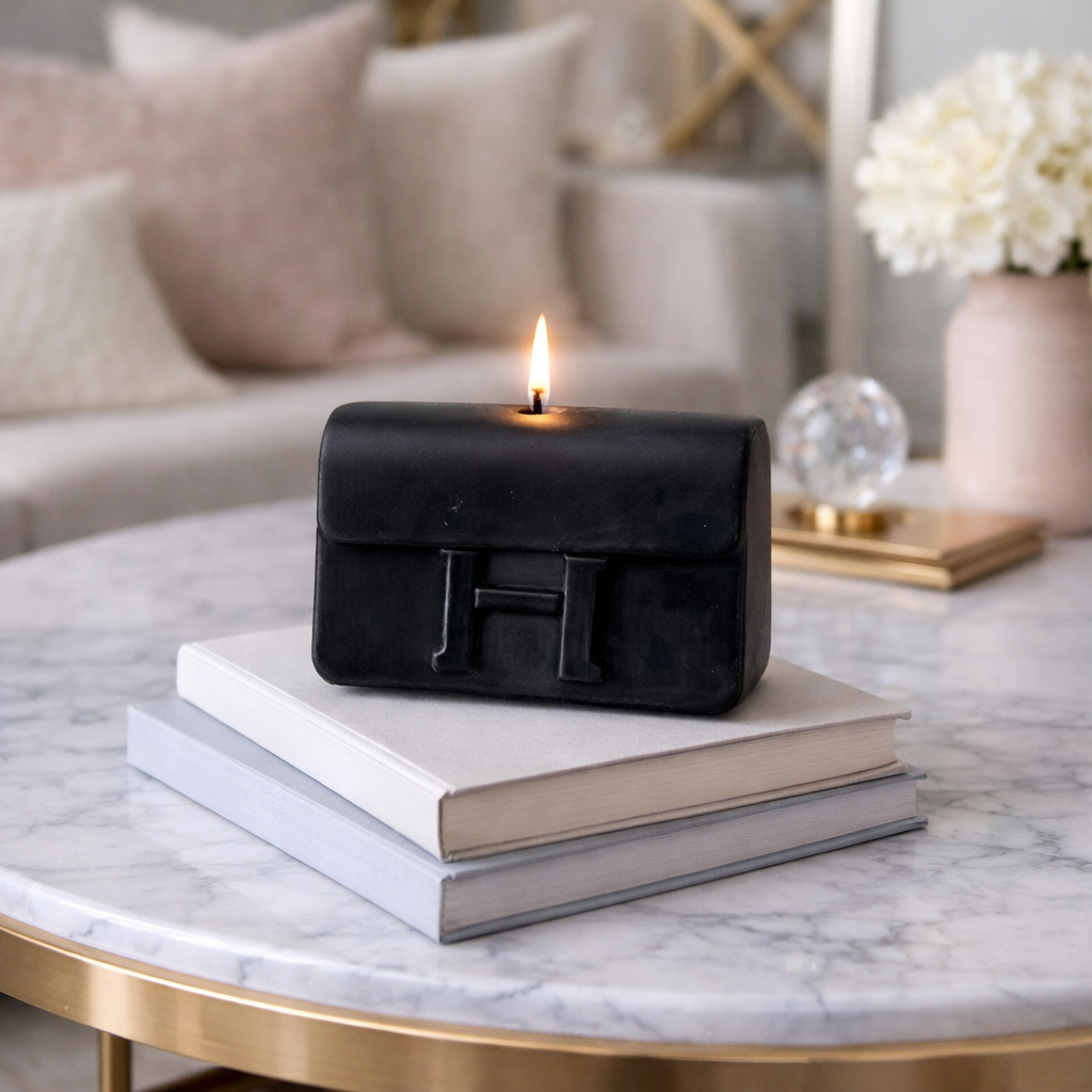 Lux Haven | The Hermes Constance Edition Candle | Classic Black, Large