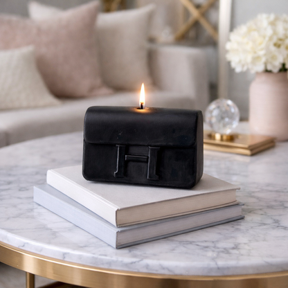 Lux Haven | The Hermes Constance Edition Candle | Classic Black, Large